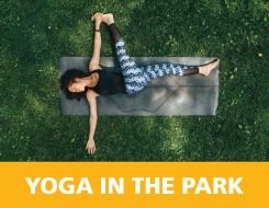 Person doing yoga, Yoga in the Park