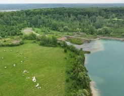 Area 8 Drone Shot showing part of the lake and grounds